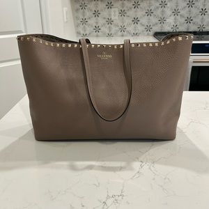 Authentic Valentino Garavani Pebbled Leather Tote Bag